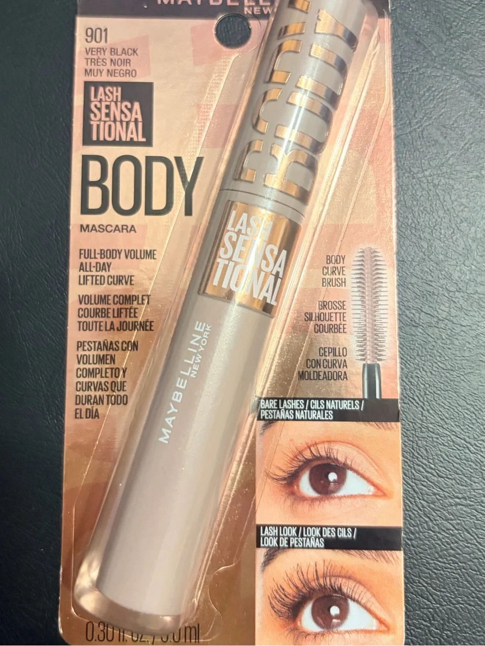🦋 $5 Maybelline Lash Sensational Body Mascara Very Black New FullSz